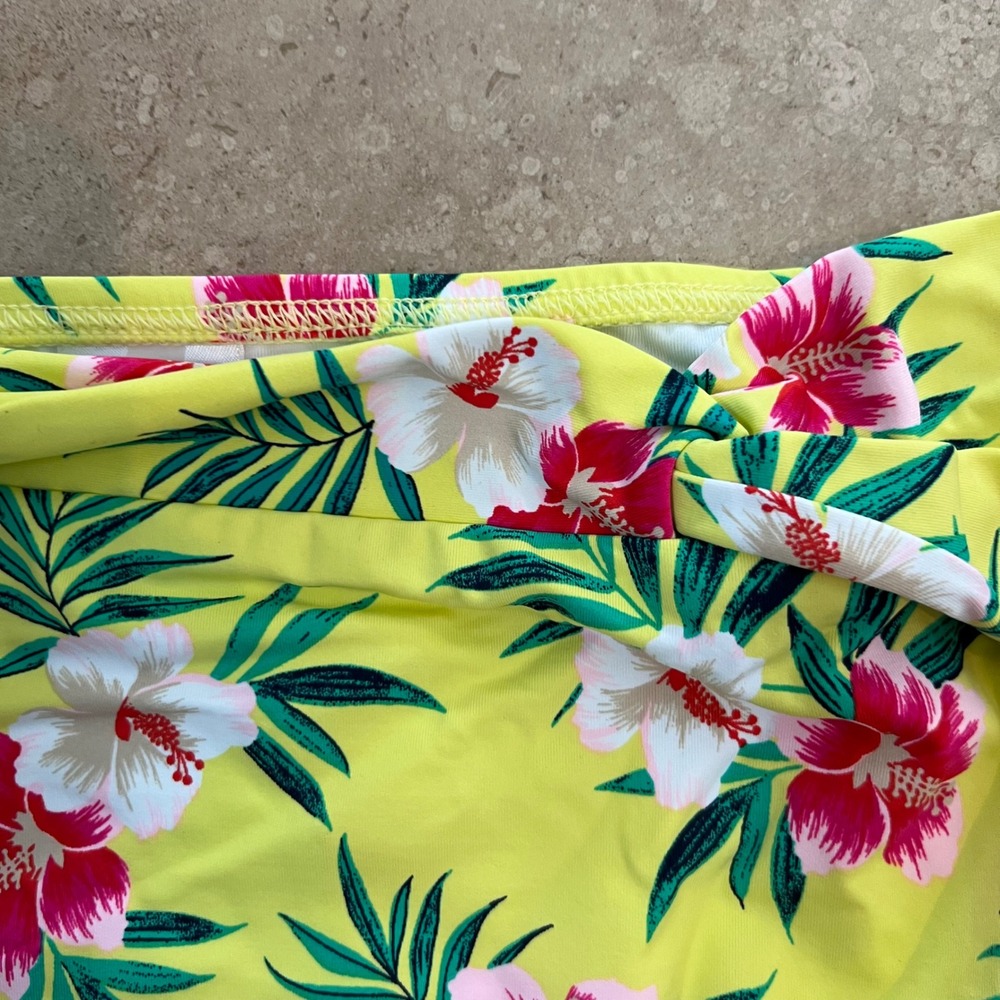 NEW Lands End Womens Size‎ 16 Retro High Waisted Bikini Bottoms Floral yellow - Picture 10 of 12